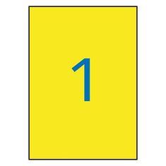 Apli Etiketa, žltá, 210 x 297 mm, vodeodolná, polyester, 20 ks/bal., 12877