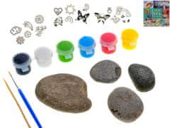 Mikro Trading Grow&decorate set namaľujte si kamene + šablóny v krabici