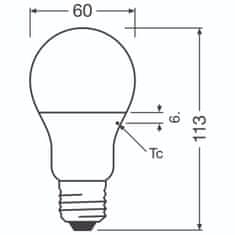 Osram 3x LED žiarovka E27 A60 8,5W = 60W 806lm 4000K Neutrálna biela 300°