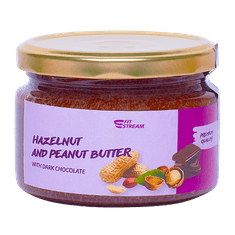 FitStream Maslo z lieskovcov a arašidov s horkou čokoládou (250g)