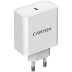Canyon sieťová nabíjačka CH-65 (65W) PD, vstup 100-240V, výstup USB-C1/C2 5-20V, power delivery