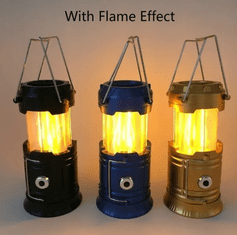 Alum online Kempingové svietidlo s nabíjačkou a efektom plameňa