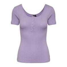 Pieces Dámske tričko PCKITTE Slim Fit 17101439 Purple Rose (Veľkosť XS)