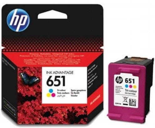 shumee Inkoust HP barevný HP 651, HP651=C2P11AE, 300 stran
