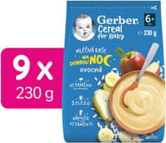 Gerber Cereal mliečna kaša ovocná Dobrú noc 9x230 g