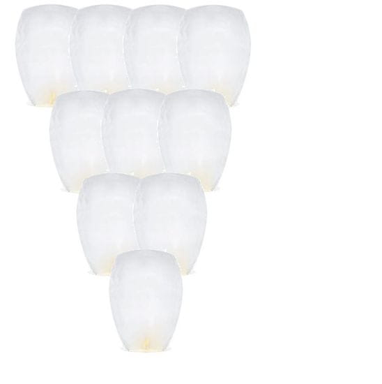 Lietajúci lampión šťastia - prianie - biely - 10 ks/balenie