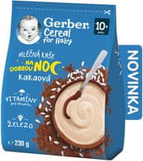 Gerber Cereal mliečna kaša kakaová Dobrú noc 230 g