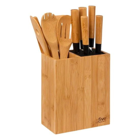 Northix Sada nožov a kuchynského náčinia - Bambus - 11 kusov