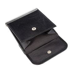 PAOLO PERUZZI Malá pánska peňaženka z prírodnej kože v hnedej farbe. T-10-BL 