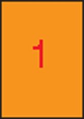Apli Etiketa, 210 x 297 mm, fluorescenčná oranžová, 100 ks/bal., 11748
