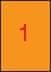 Apli Etiketa, 210 x 297 mm, fluorescenčná oranžová, 20 ks/bal., 02879