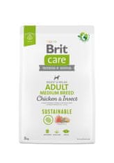 shumee Brit Care Sustainable Adult Med Chicken Insect 3kg