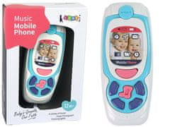 Lean-toys Detský vzdelávací mobilný telefón Melody Blue