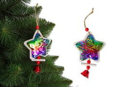 Lean-toys Vianočná hviezda s flitrami Tinker Bell vianočná ozdoba na stromček