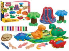 Lean-toys Ciastoline Dinosaury Sada foriem rôznych farieb