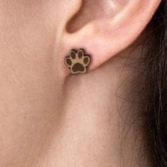 BeWooden dámske drevené náušnice Paw Earrings univerzálna
