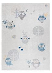 Dywany Łuszczów Detský kusový koberec Bambino 1161 Owls grey 120x170
