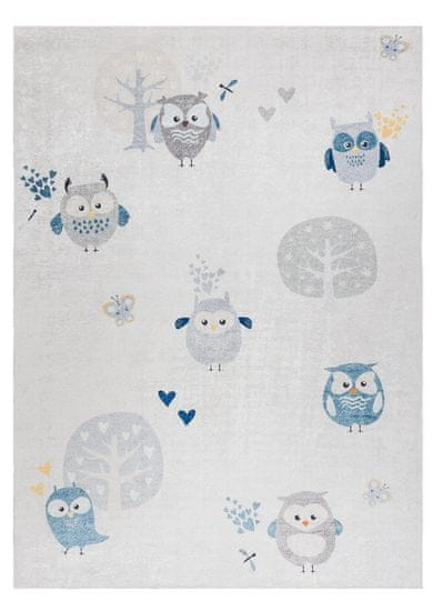 Dywany Łuszczów Detský kusový koberec Bambino 1161 Owls grey