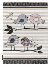 Dywany Łuszczów Detský kusový koberec Petit Birds cream 120x170