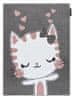 Detský kusový koberec Petit Kitty cat grey 120x170