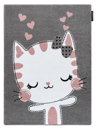 Dywany Łuszczów Detský kusový koberec Petit Kitty cat grey