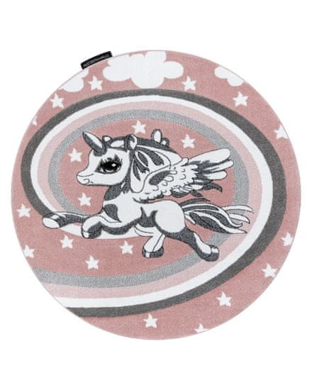Dywany Łuszczów Detský kusový koberec Petit Pony pink kruh