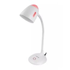 Northix Esperanza - Stolná lampa s ohybným ramenom - biela/ružová 