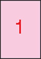 Apli Etiketa, 210 x 297 mm, pastelová ružová, 20 ks/bal., 11846