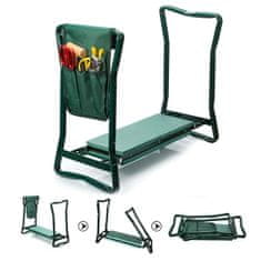 Shopdbest Záhradná stolička 2 v 1: záhradná pomôcka pre bezbolestné kolená a chrbát s mäkkým vankúšom - skladacia a ľahká na prenášanie s nosnosťou do 120 kg odolná voči všetkým poveternostným podmienkam