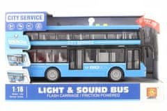 Lamps Dvojposchodový autobus na batérie modrý