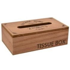 Indecor Box na papierové vreckovky drevo 25x14x8 cm hnedý