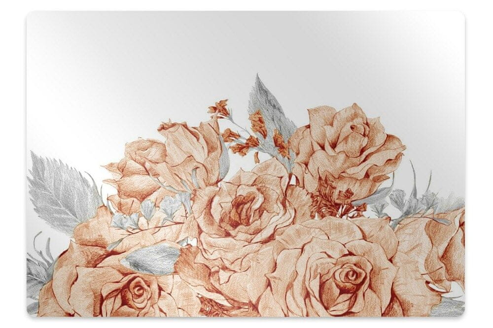kobercomat.sk Podložka pod kancelársku stoličku kvitnúce ruže 140x100 cm 2 cm 