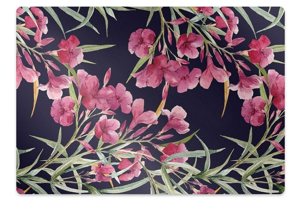 kobercomat.sk Podložka pod kolieskovú stoličku akvarel kvety 140x100 cm 2 cm 