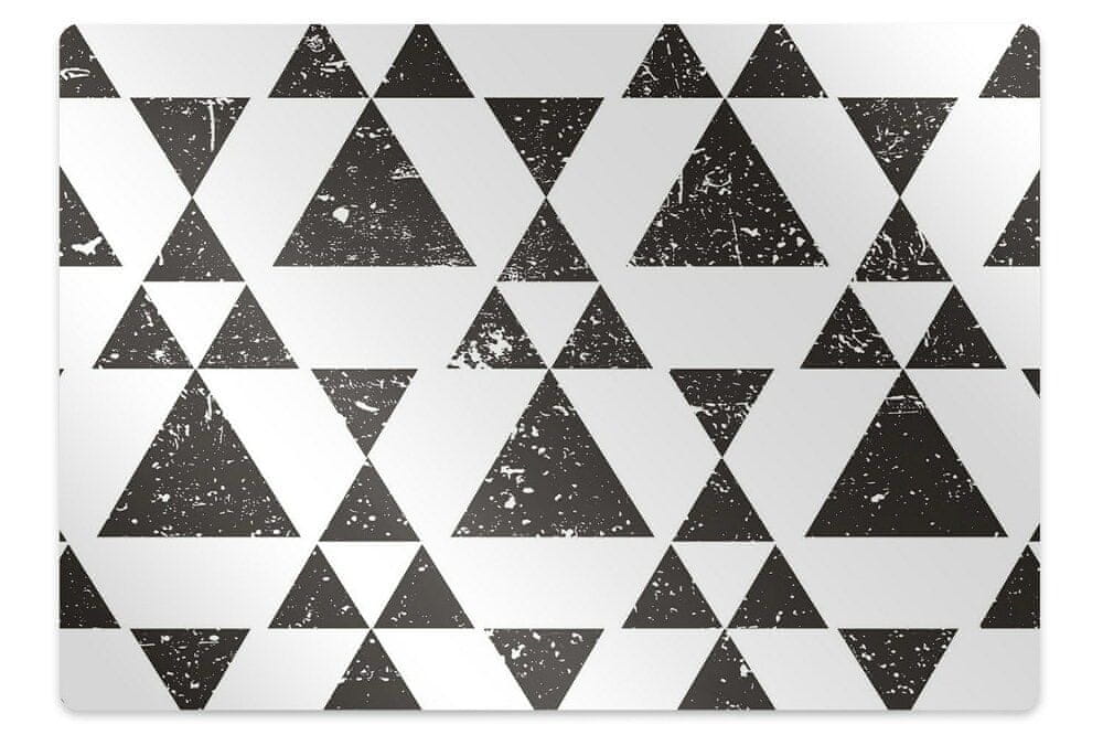 kobercomat.sk Podložka pod stoličku Čierne a biele trojuholníky 140x100 cm 2 cm 