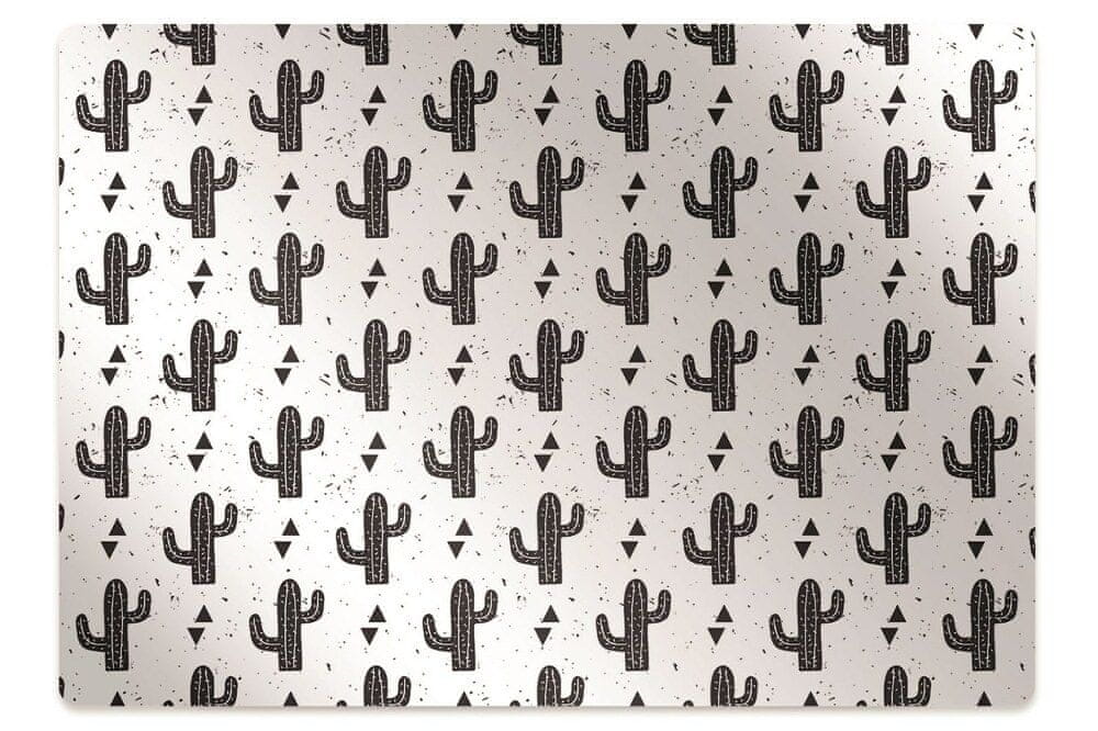 kobercomat.sk Ochranná podložka pod stoličku black kaktusy 140x100 cm 2 cm 