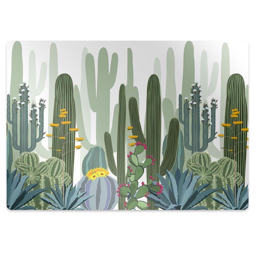 kobercomat.sk Ochranná podložka pod stoličku kvitnúce kaktusy 120x90 cm 2 cm 