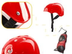 WOWO Nastaviteľné červené chrániče prilby pre kolieskové korčule
