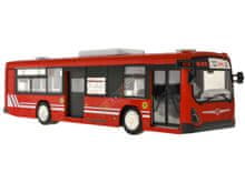 Ikonka RC autobus na diaľkové ovládanie s dverami červený
