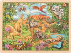 Goki Drevené puzzle Austrálske zvieratá 96 dielikov