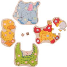Goki Puzzle hra s kockami Zvieratká