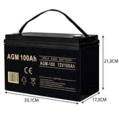 Iso Trade ISO 20805 Bezúdržbová batéria AGM 12V 100Ah