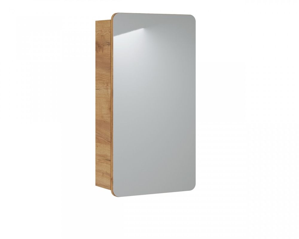 COMAD Kúpeľňová skrinka so zrkadlom Aruba 842 1D dub craft zlatý
