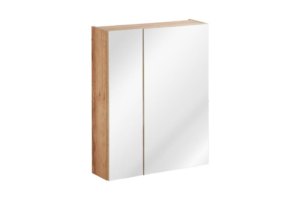 COMAD Kúpeľňová skrinka so zrkadlom Capri 842 2D dub kraft zlatý