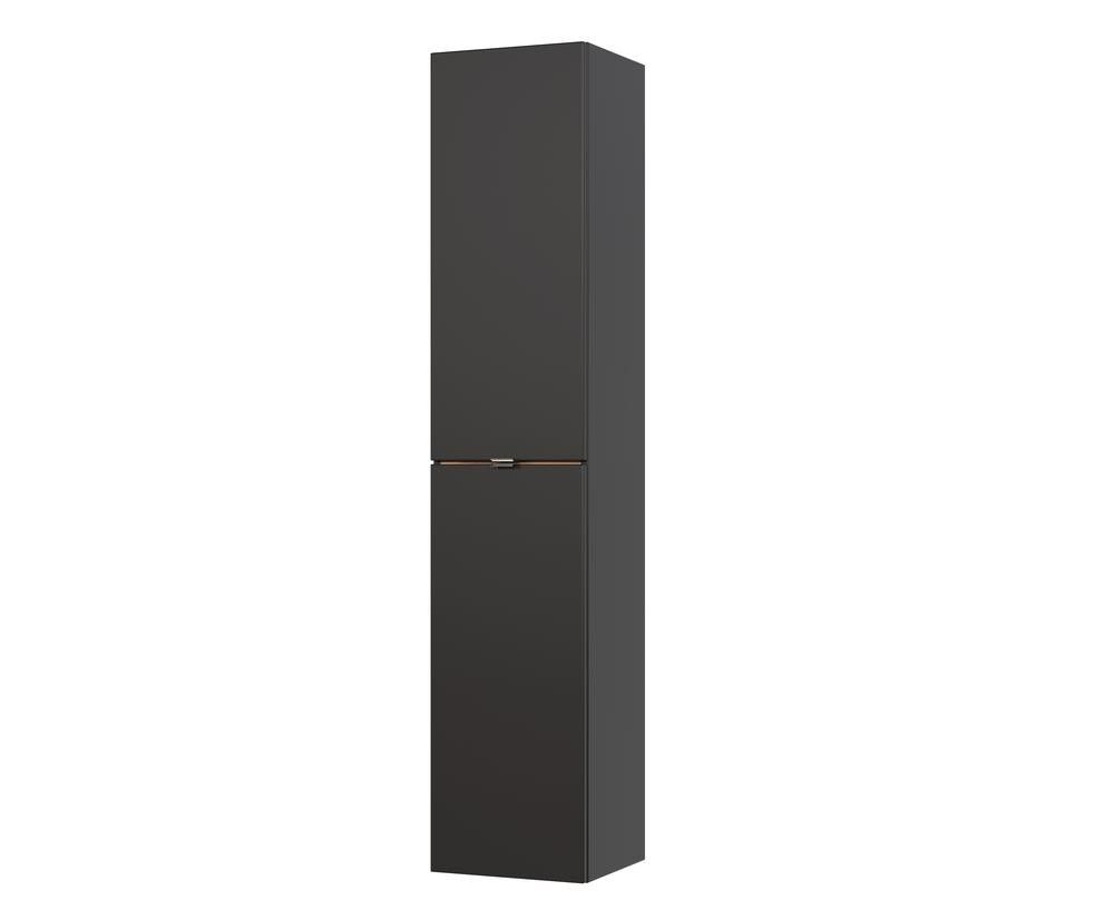COMAD Kúpeľňová skrinka vysoká Capri 800 2D čierny mat/dub kraft zlatý