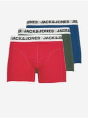 Jack&Jones Boxerky pre mužov Jack & Jones - červená, zelená, modrá S