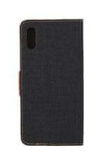 Canvas Puzdro Xiaomi Redmi 9A flipové čierne 69143