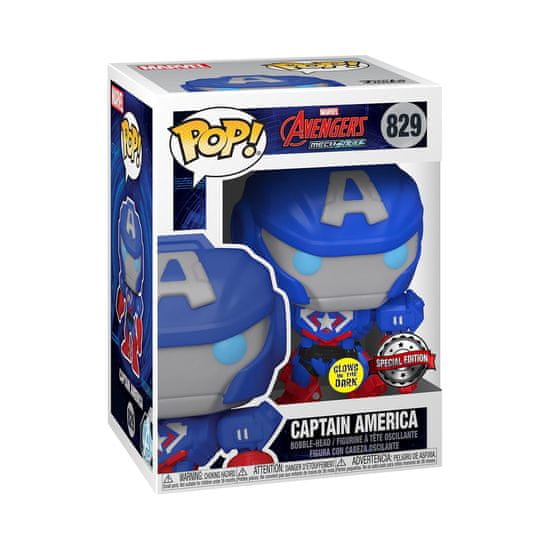 Funko POP Marvel: Marvel Mech- Captain America (exkluzívne special edition GITD)