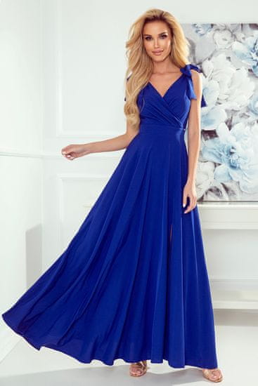 Numoco Dámske spoločenské šaty Elena nevädze modrá