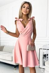 Numoco Dámske spoločenské šaty Rosalia púdrová ružová XL