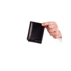 LOREN Pánska čierna kožená peňaženka bez zapínania CE-PF-N4-VTL.71_290385 Univerzálne